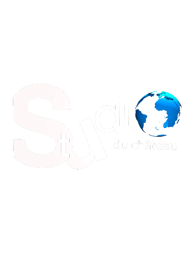 Logo animé blanc du Studio du Château